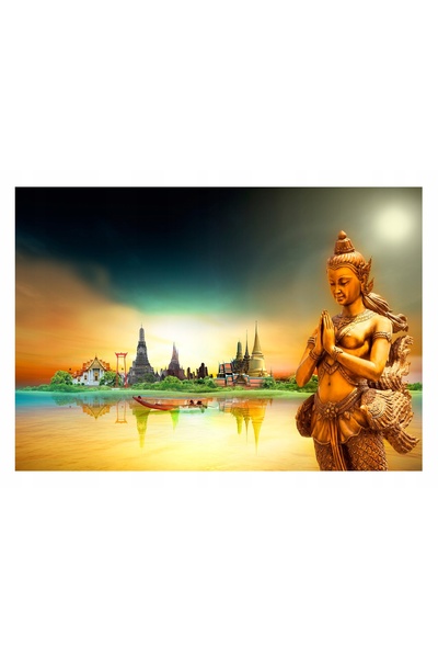Wallarena Fototapet BUDDHA SPA ZEN Templu Indie 368x254