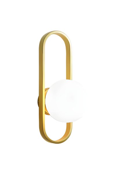 Toolight Φωτιστικο Τοιχου Scall APP1756-1W Brush Gold White