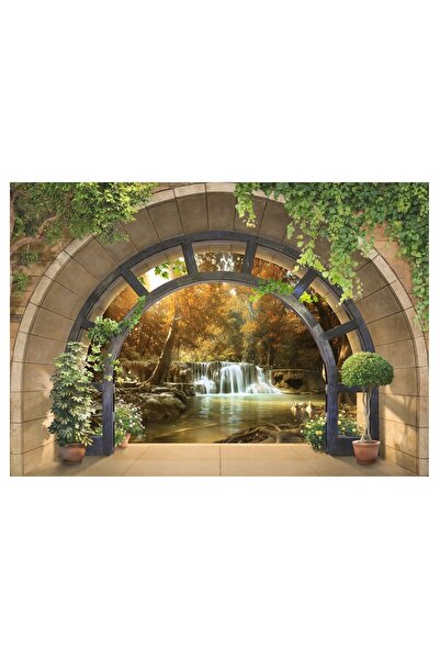 Wallarena Tapet foto 3D WODOSPAD OPTICAL TUNNEL FOREST 254x184