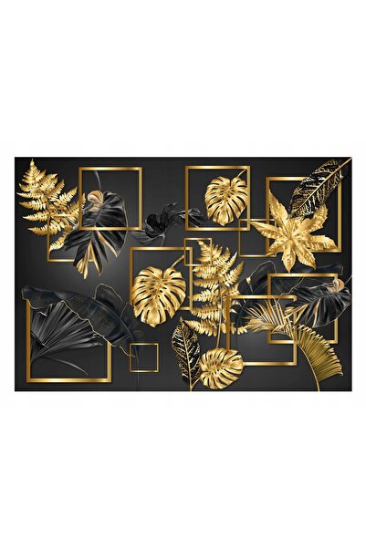 Wallarena BLACK GLAMOUR Tapet foto cu frunze pentru living 254x184