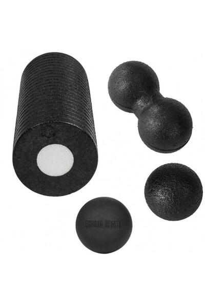 Gorilla Sports Set de antrenament fascial, set de 3 piese, incluzând rolă fas...