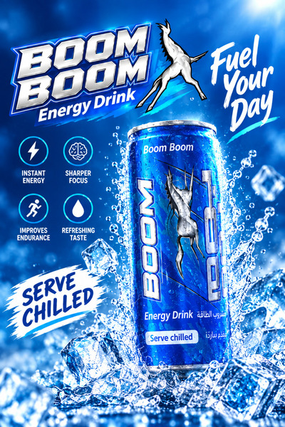 BOOM Energy Drink 250ml – Pack of 24 Cans
