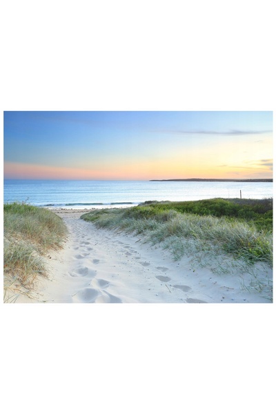 Wallarena Tapet foto cu plajă, mare și dune de nisip pentru dormitor, sufrage...
