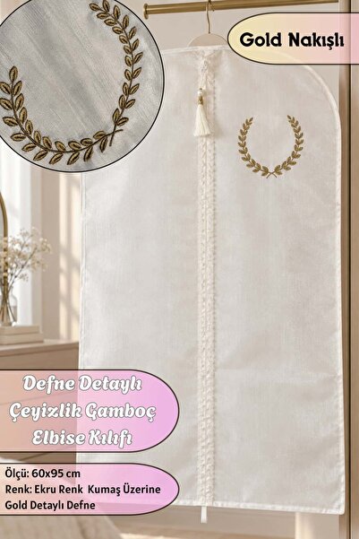 Dantelux Defne Nakışlı Çeyizlik Gamboç & Elbise Kılıfı (Şantuk Kumaş - 60x95 ...