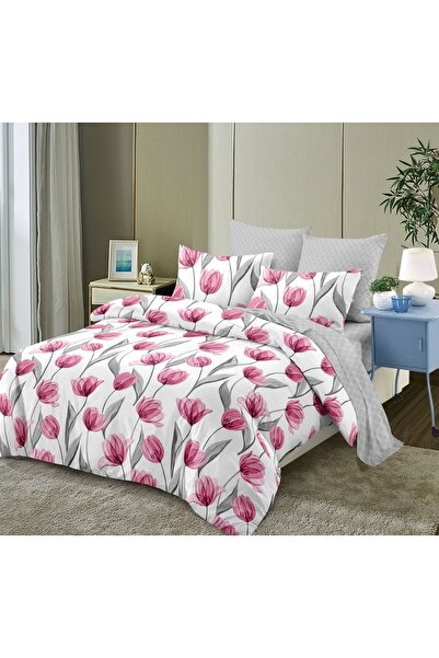 Talis Lenjerie de pat cu elastic 180x200 Lalele de primăvară (Bumbac satinat)