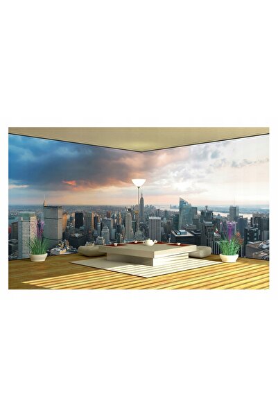 Wallarena Fototapet de colț MIASTO MANHATTAN 3D 624x219