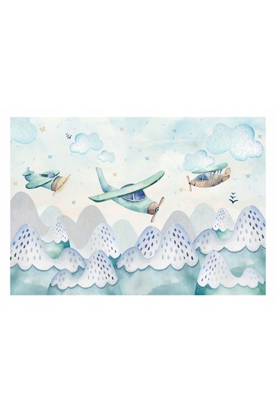 Wallarena Fototapet pentru camera copiilor Avion Scandinav 368x254