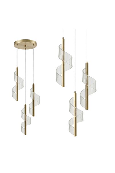Toolight Κρεμαστο Φωτιστικο Οροφης Led G178-3cp Gold
