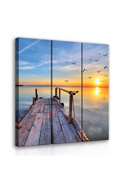 Wallarena Tablou pentru living POMOST TRIPTYCH 3D SERIES XXL 90x100