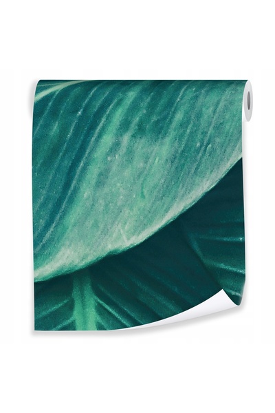 Wallarena Tapet W cu frunze verzi pentru living, decor de perete