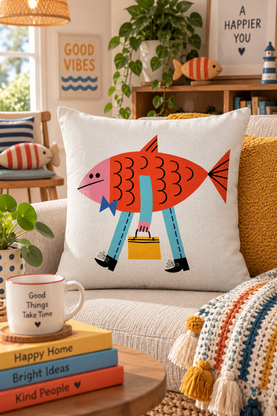 Evdek Double Side Printed Throw Pillow Cover 6Eld11