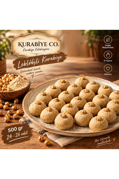 Leblebili Kurabiye 500 g – Hakiki Leblebiden Öğütülmüş Geleneksel El Yapımı Kurabiye 24-26 Adet