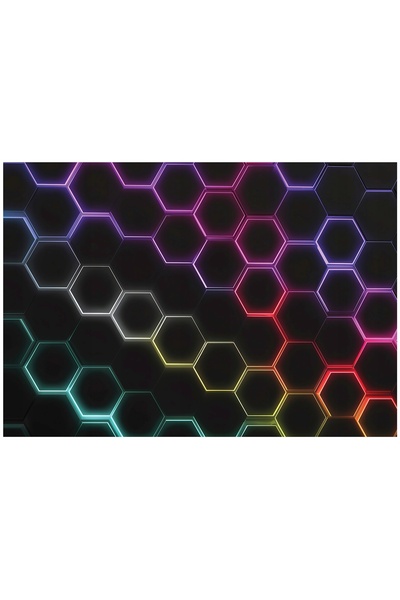 Wallarena FOTOTAPET PENTRU COPII HEXAGONI 3D GAMING PENTRU CAMERA COPIILOR 40...