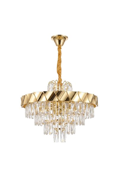 Toolight Κρυστάλλινο Κρεμαστό Φωτιστικό Swe076-cp 50cm Gold