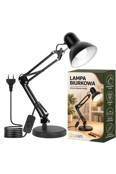 Toolight Επιτραπέζιο Φωτιστικό Γραφείου Jnh042-1td Black