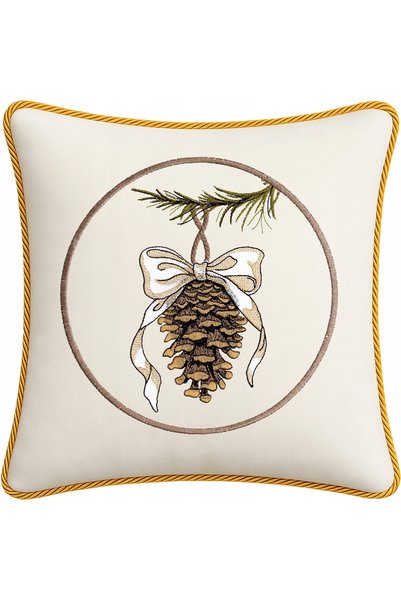 J W SAX Husă decorativă de Crăciun pentru pernă 40x40, din catifea premium, c...