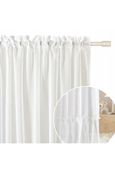ROOM99 Draperie gata confecționată pentru living, cu prindere pe șnur, model ...