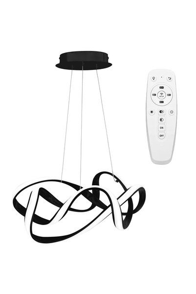 Toolight Μοντέρνο Φωτιστικό Οροφής Led + Remote Eve App820-cp Μαύρο
