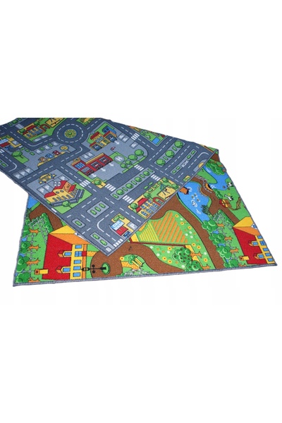EDO Covor pentru copii Reversibil 100x160 STRĂȚI, ALEI, DRĂGUȚE