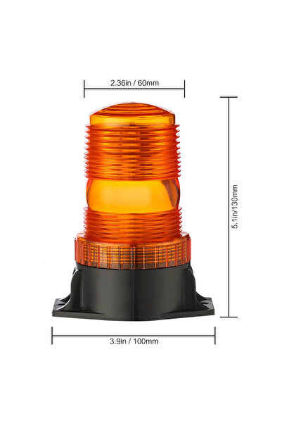 Xentech Light Baliză de avertizare stroboscopică LED 30W Galben (10V-80V) pentru stivuitoare, camioane și vehicule utilitare