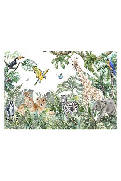 Wallarena Fototapet JUNGLE PENTRU COPII Animale 208x146