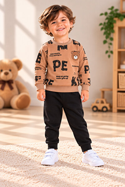 SERPİL Erkek Çocuk 2'li Eşofman Takımı Sweatshirt ve Eşofman Altı