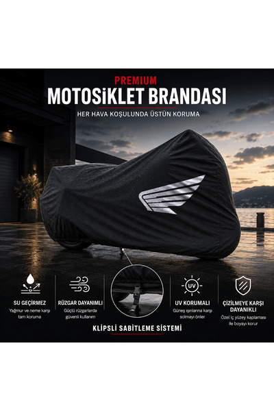 AUTO SOFT HONDA X-ADV 350 Siyah Motosiklet Branda Su Geçirmez Motor Branda