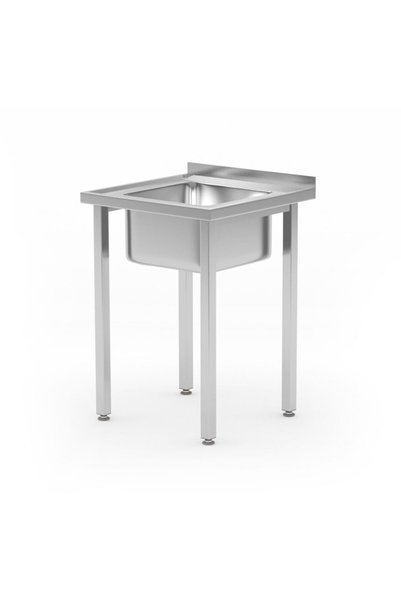 HENDI Spălător cu o cuvă Budget Line, dimensiuni: 600 x 600 850 mm, fără poliță