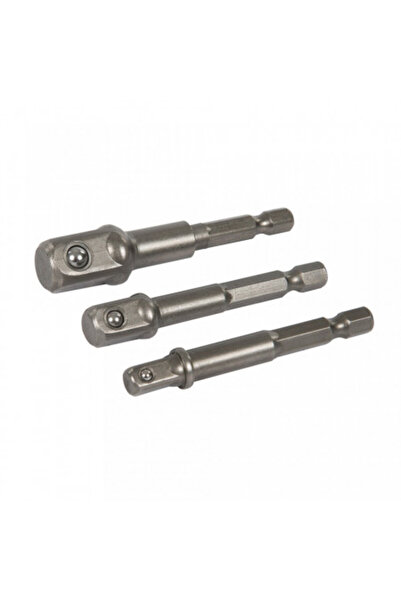 Silverline Set de 3 adaptoare hexagonale pentru chei tubulare, 1/4, 3/8, 1/2