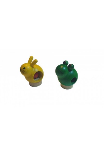 Sigikid Set de 2 figurine ecologice din lemn, broască, iepure, 60 x 43 mm