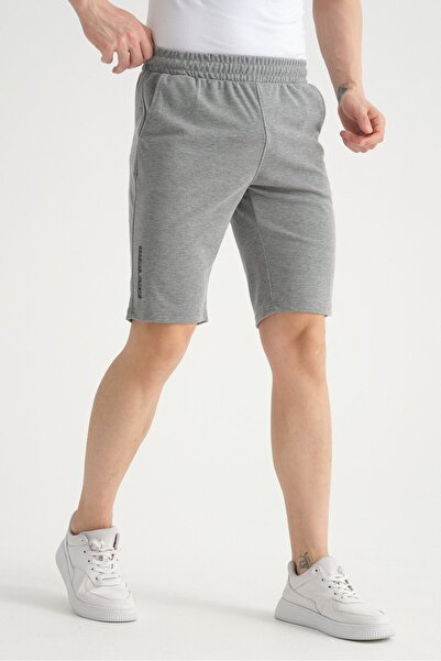 Shooter Sportswear Pantaloni scurți sport pentru bărbați, gri deschis, cu dou...