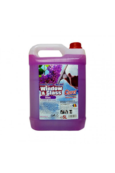 Cloret Soluție de curățat geamuri cu alcool, Liliac, 5L