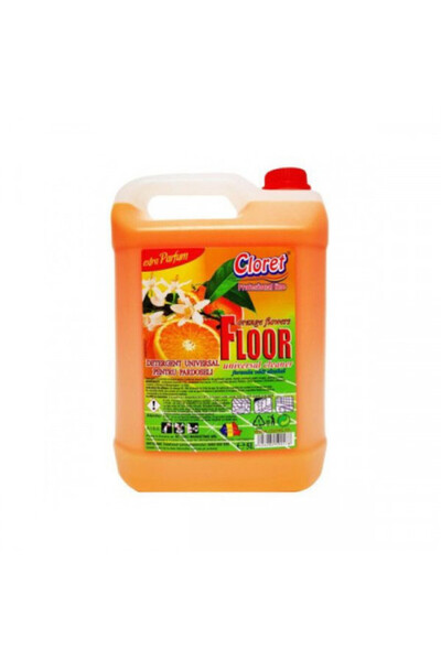Cloret Detergent pentru pardoseli, fără clătire, Portocală, 5L