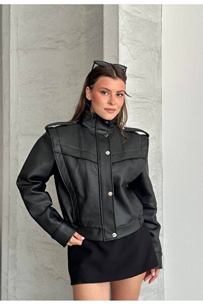 FMN Butik Stand-Up Collar, Snap Closure, Elastic Waist, Lined, Brand Equivale...