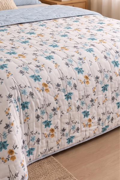CARYUM Double-Sided Quilted Pique & Bedspread |   Double Cotton Blanket |   Four Seasons Use