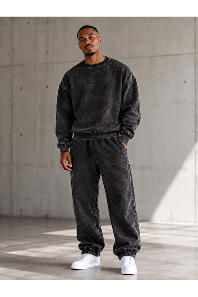 HAI COLLECTİON Erkek 3 İplik Oversize Eşofman Takımı – Bisiklet Yaka Sweatshi...