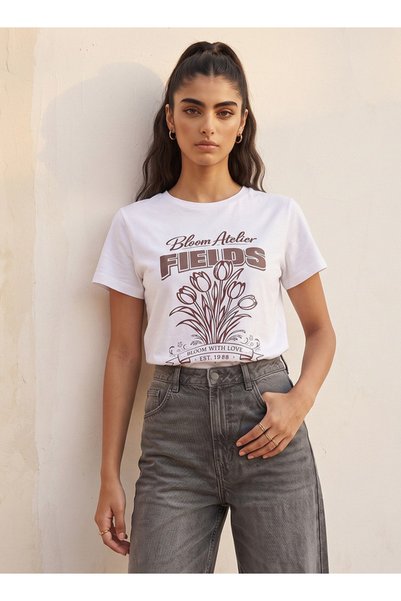 FAV Youth Cotton Floral Print T-shirt