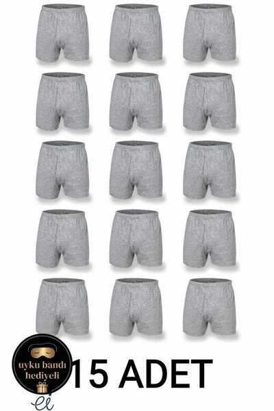 Seher Yıldızı Pack of 15 100% Cotton Comfortable Fit Men's Long Boxer Briefs ...