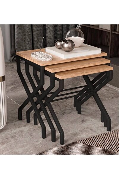 ErmesHome LOTUS ÜÇLÜ ZİGON SEHPA