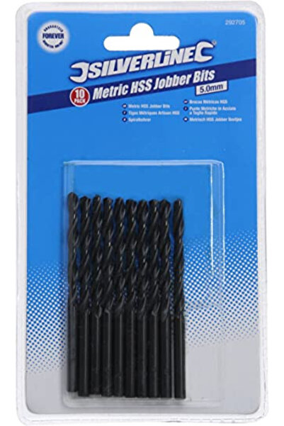 Silverline Set de 10 burghie metalice de 5mm Silverline.