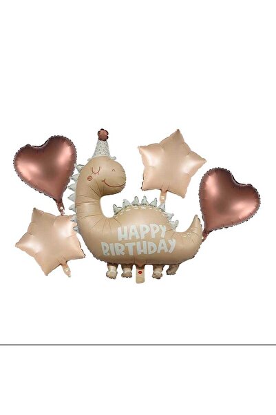 Öztürkpartievi Retro Dinosaur Team Foil Balloon Set of 5