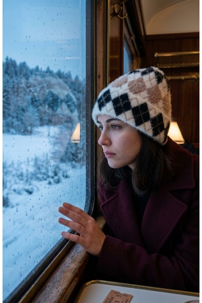 emybox Patterned Shaggy Yarn Soft Textured Plush Women's Beanie - Winter Soft