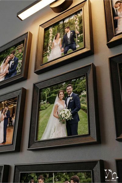 Yoko Home Kare Fotoğraf Çerçevesi ve Duvar Dekoru Masaüstü ve Duvar Tipi Resim Çerçevesi 20x20(Dış Ölçü)