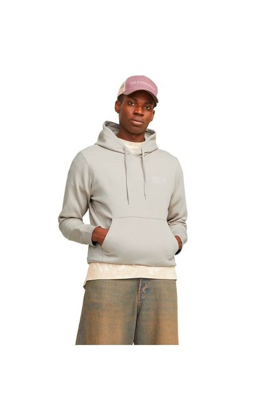 Jack & Jones JJECORP Φούτερ με κουκούλα με λογότυπο 12152840-4607067 Εκρού