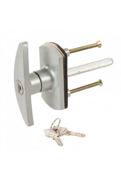 Silverline Mâner ușă garaj cu cheie, 2 chei, 75mm