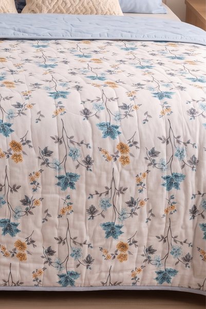 CARYUM Double-Sided Quilted Pique & Bedspread |   Double Cotton Blanket |   Four Seasons Use
