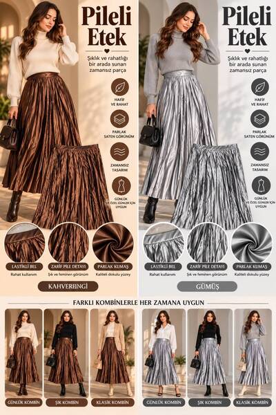 Generic Brand 100% Polyester Printed Chiffon Midi Pleated Skirt Size 38-46