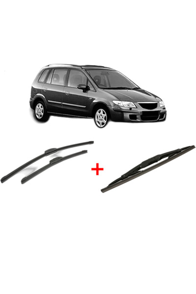 Bosch Set of 3 wipers MAZDA PREMACY (CP) 1999 - 2005, for windshield and rear...
