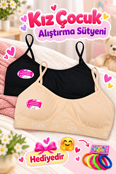 Kossiga 2-Piece Teen Girls Padded Training Bra First Bra Comfortable Soft Tex...