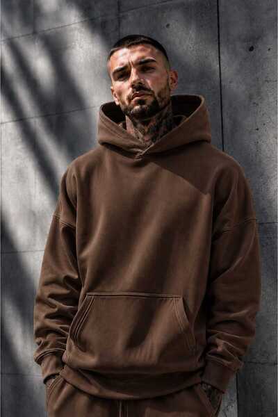 BENROMA 3 Yarn Combed Cotton Hooded Sweatshirt Lr2